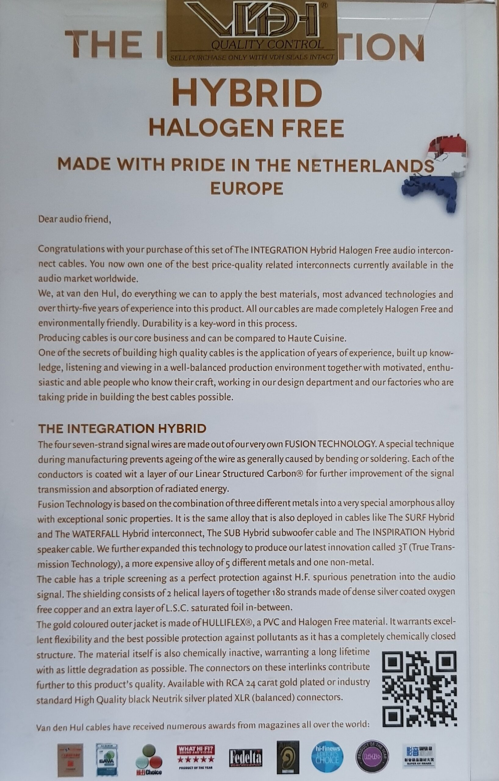 Van den Hul The Integration Hybrid RCA Interlink stereoset 2 stuks vanaf 0,8 meter - Afbeelding 7