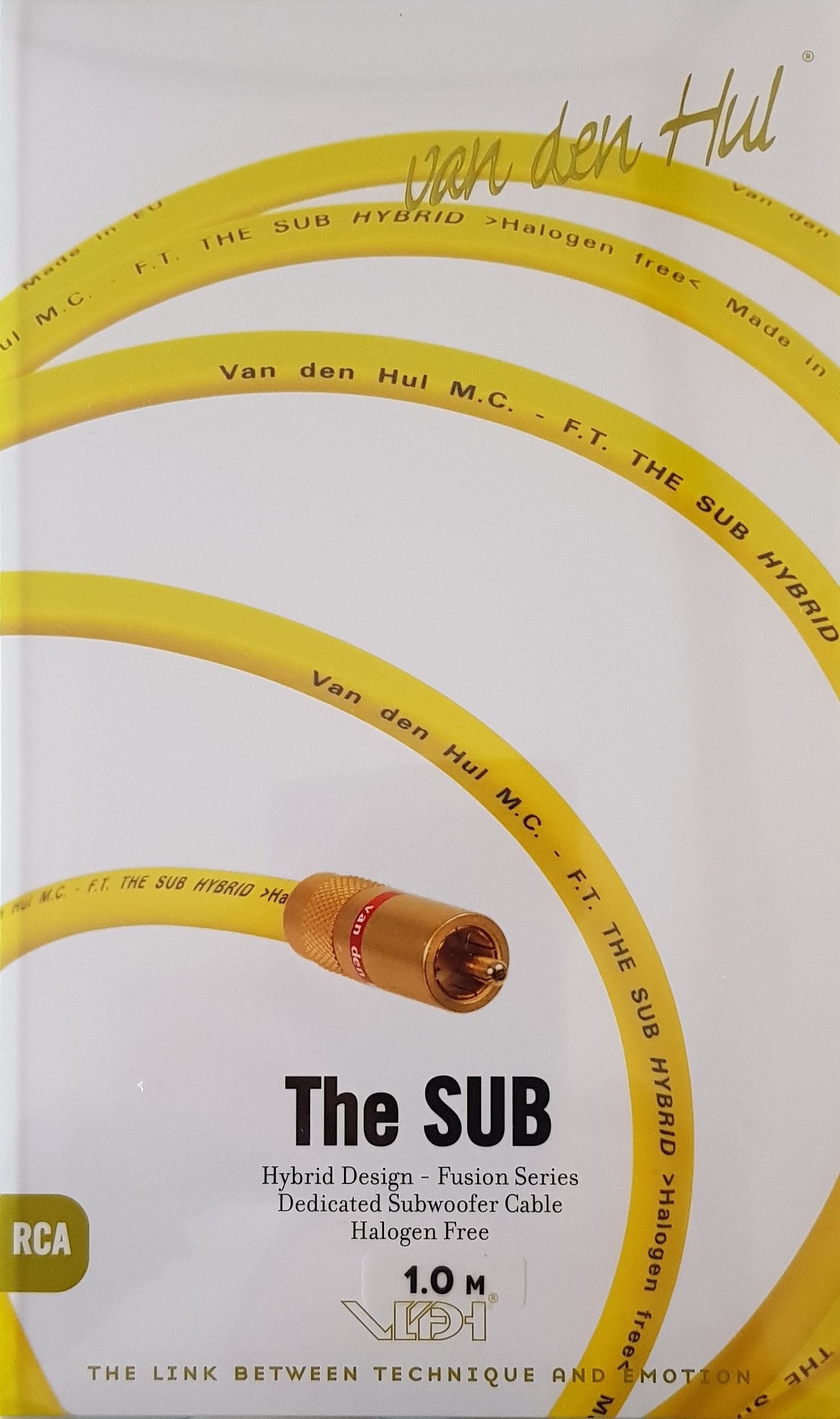 Van den Hul The Sub Hybrid RCA subwooferkabel met vergulde connectoren vanaf 1,0 meter - Afbeelding 4