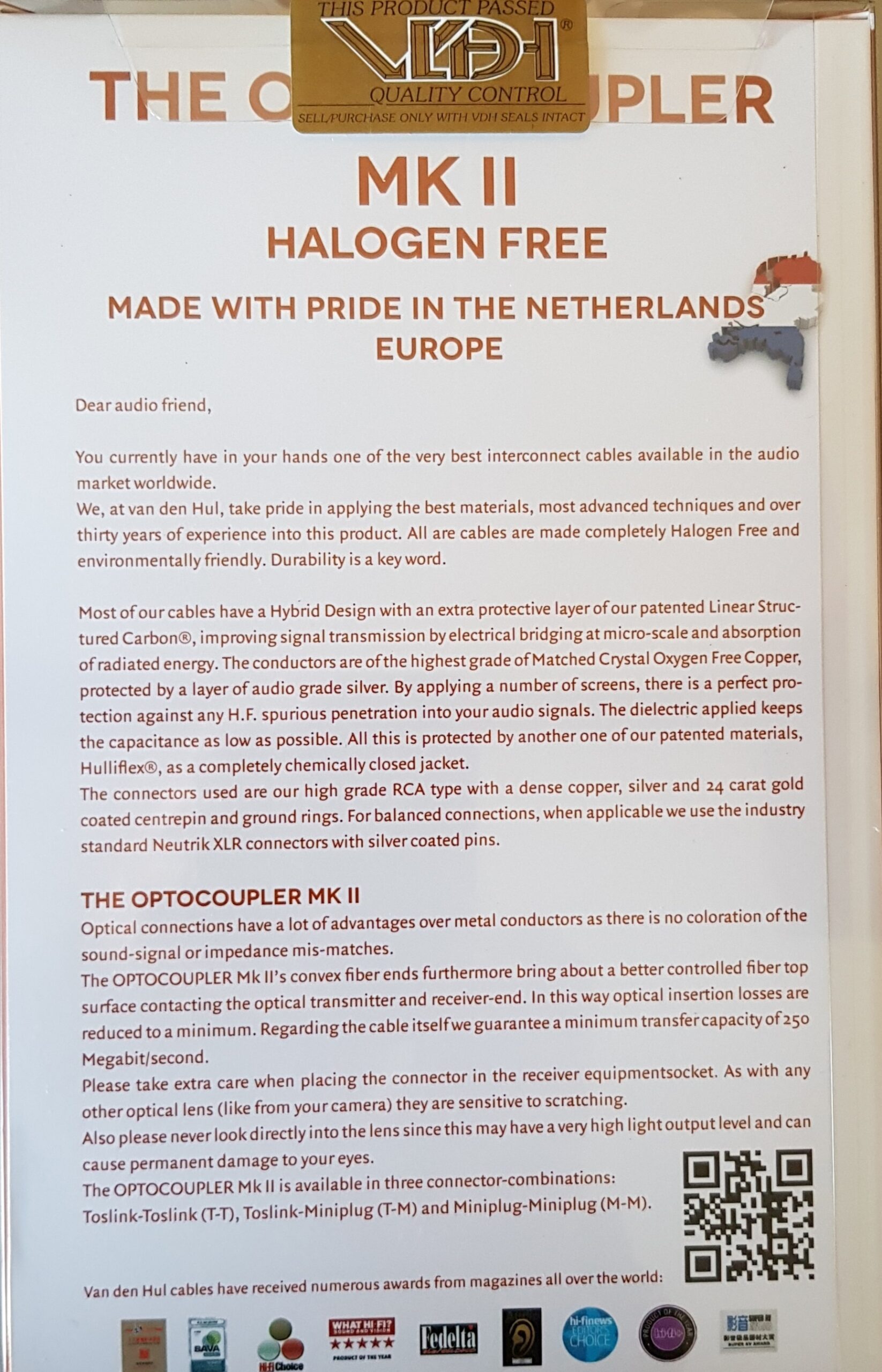 Van den Hul The Optocoupler MK II Optische kabel Toslink vanaf 1,0 meter - Afbeelding 6