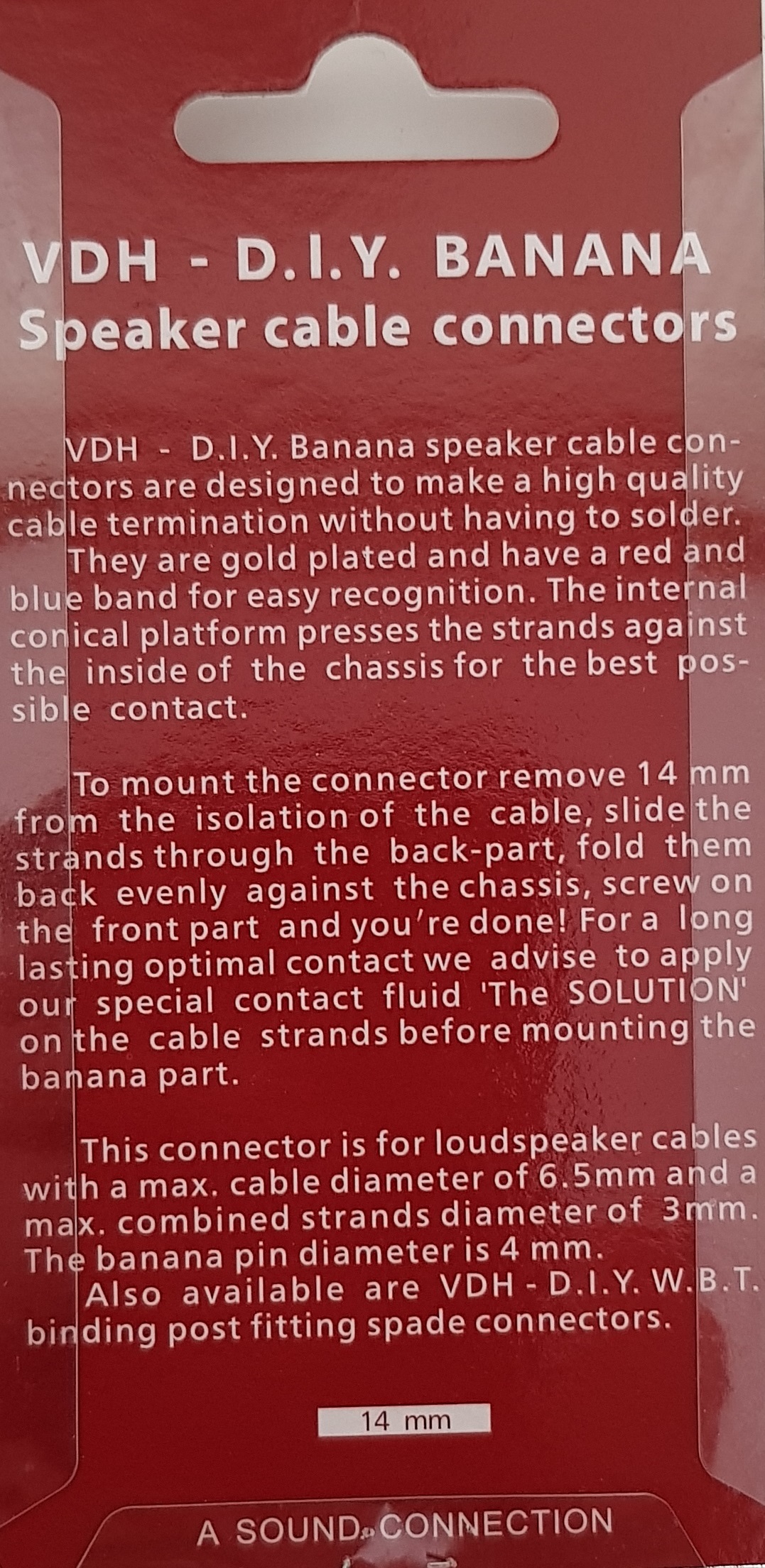 Van den Hul DIY (Do It Yourself) Spade verguld koper per set 4 stuks - Afbeelding 7