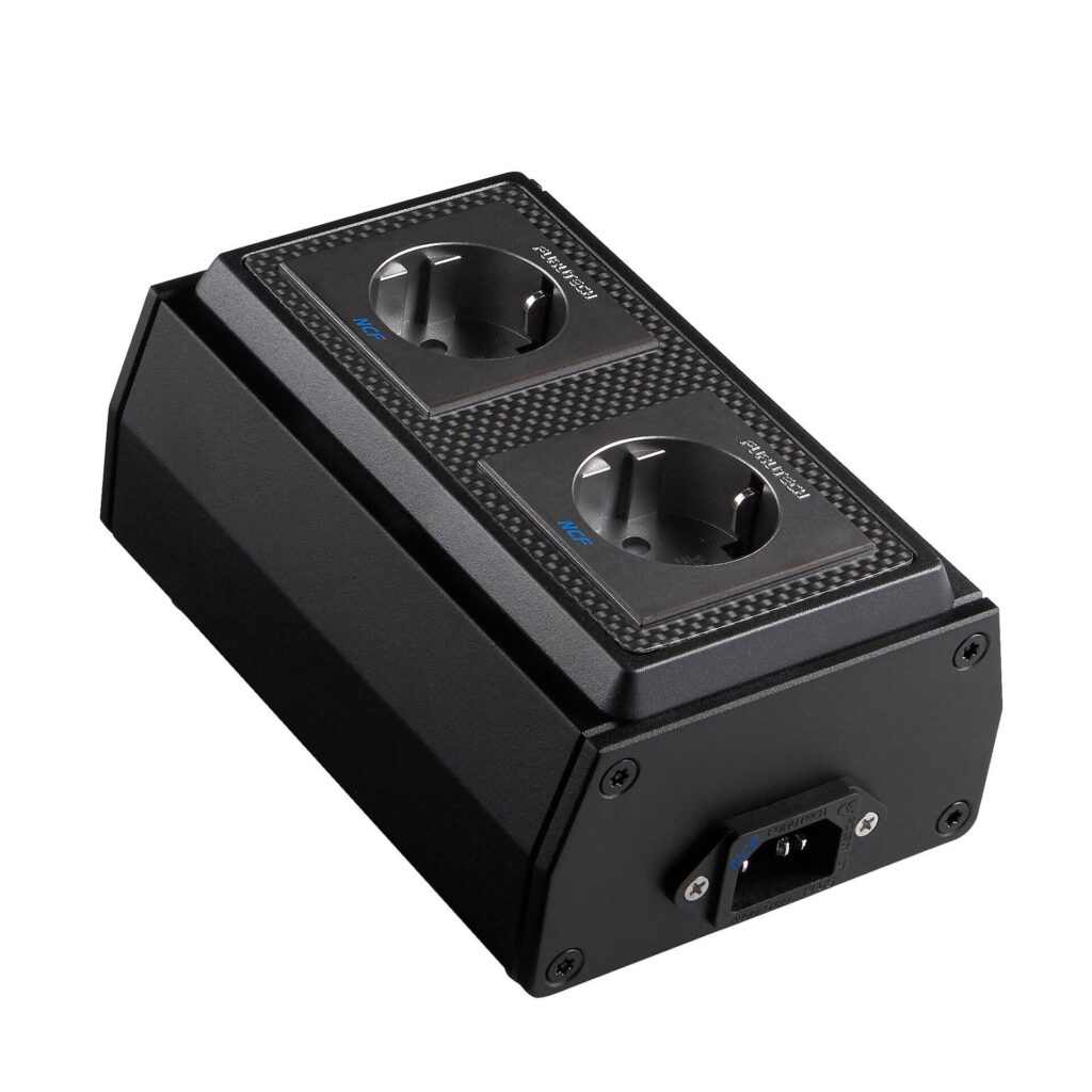 Furutech FT-SWS-D NCF Box-black stekkerblok 2 x schuko Rhodium-plated