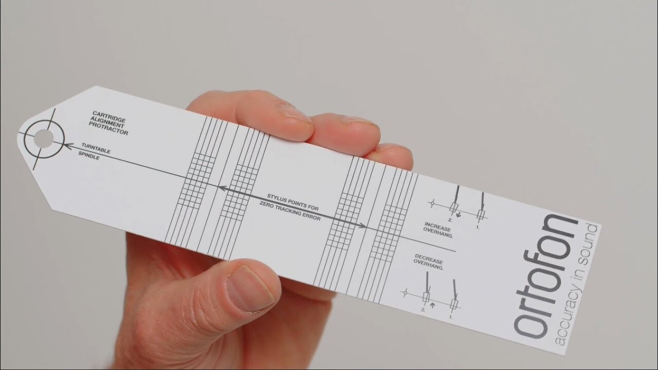 Ortofon cartridge alignment tool Protractor / uitlijningshoekmeter - Afbeelding 5