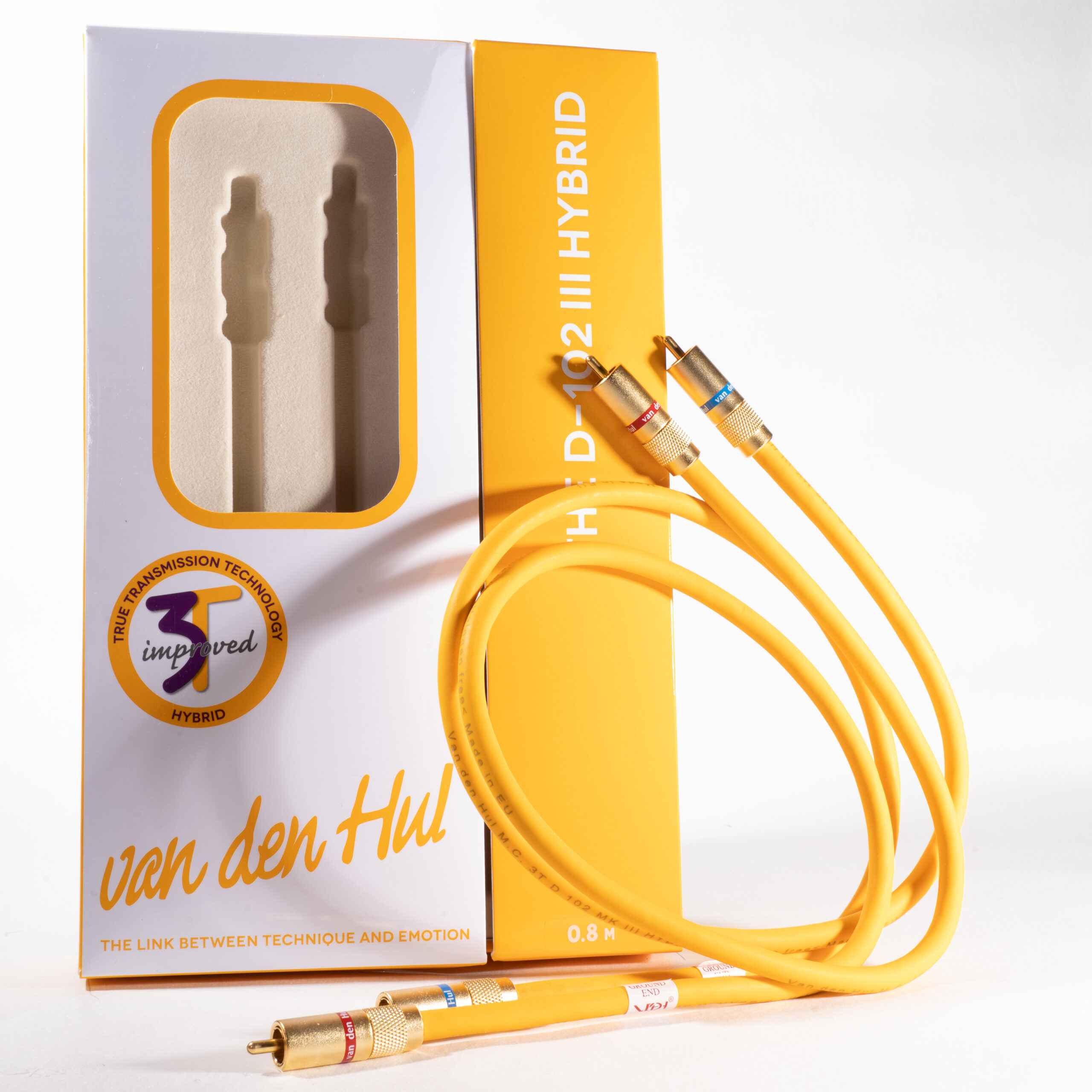 Van den Hul The D-102 MKIII 3T Hybrid RCA Interlink stereoset 2 stuks vanaf 0,8 meter - Afbeelding 6