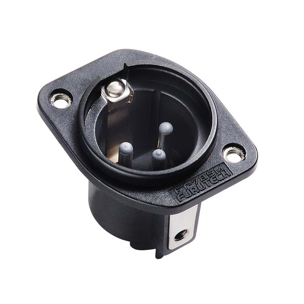 Furutech FT-785M (R) Rhodium XLR-chassisdeel male per stuk