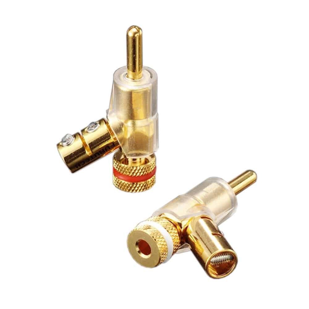 Furutech FP-202 (G) Gold banaanplug schroefmontage tot Ø5,5mm per set 4 stuks