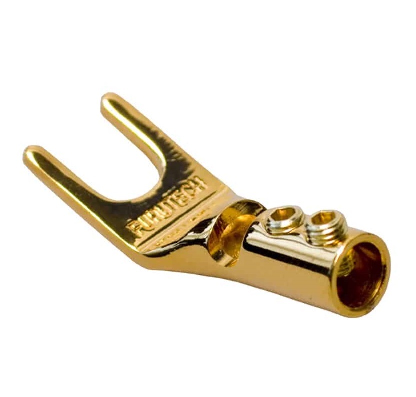 Furutech FP-201 (G) Gold - Spade connector schroefmontage tot Ø6mm per set 4 stuks