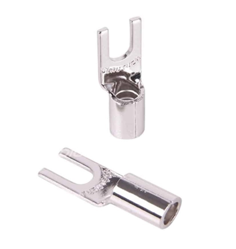 Furutech FP-209-10 (R) Rhodium - High Performance Spade-terminal voor Schuko of IEC AWG10 per 10 stuks