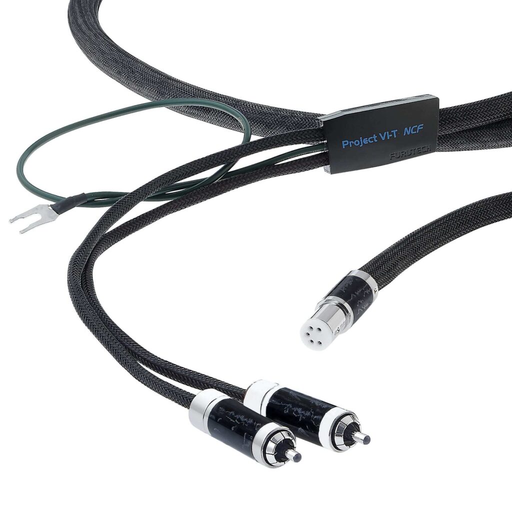 Furutech Project V1-T Tonearm cable silver hybrid Phono kabel 5-pins DIN naar 2 x RCA 1,2 meter