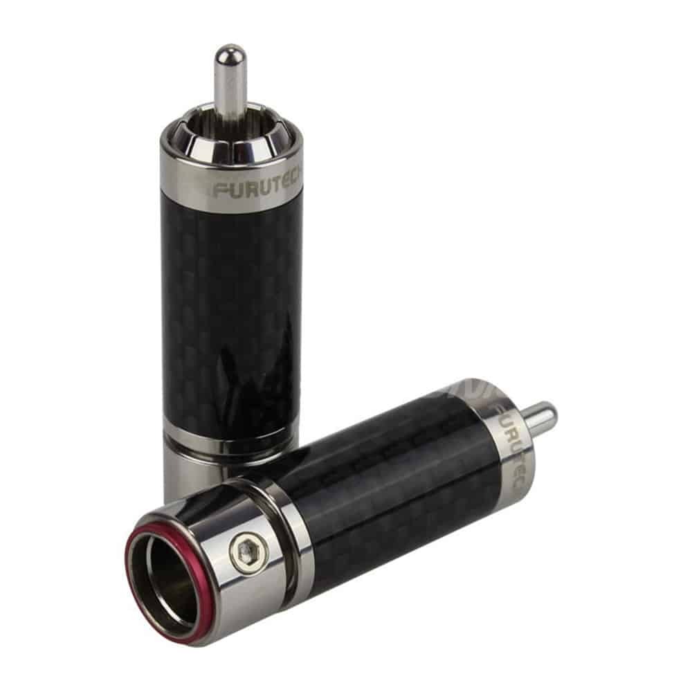 FURUTECH CF-102 (R) Rhodium plated RCA connector tot Ø9.3mm per paar