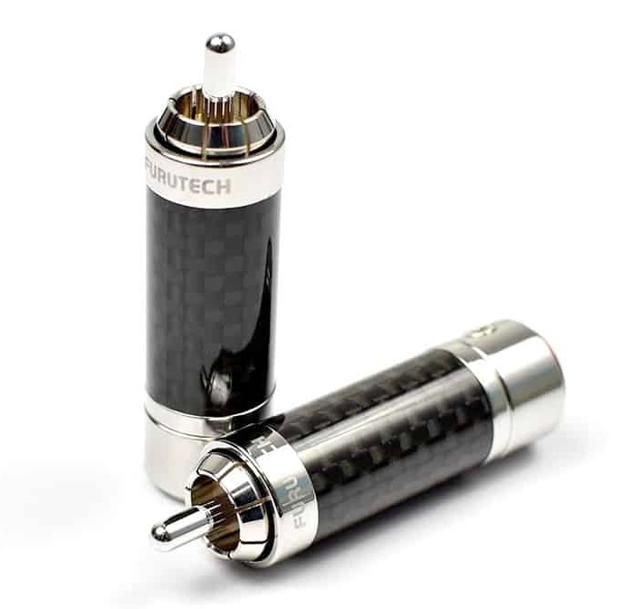 Furutech CF-126 (R) Rhodium RCA connector tot Ø7,3mm per paar