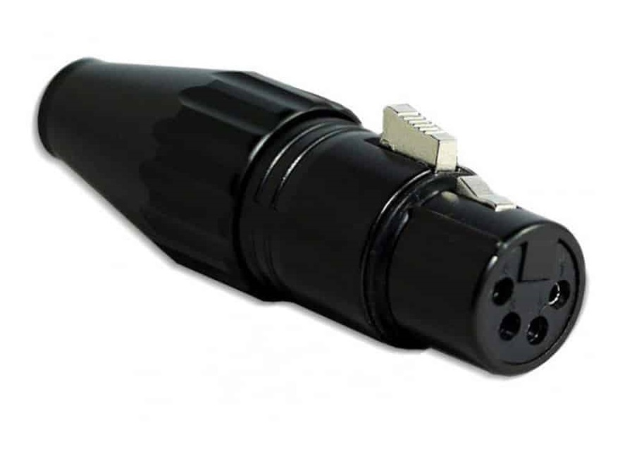 Furutech FP-706F (R) Rhodium Female 4-pins XLR connector tot Ø9mm per stuk