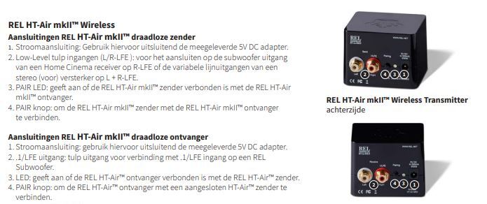 REL HT/Air MKII Compressieloze draadloze subwoofer zender/ontvanger voor HT/modellen - Afbeelding 8