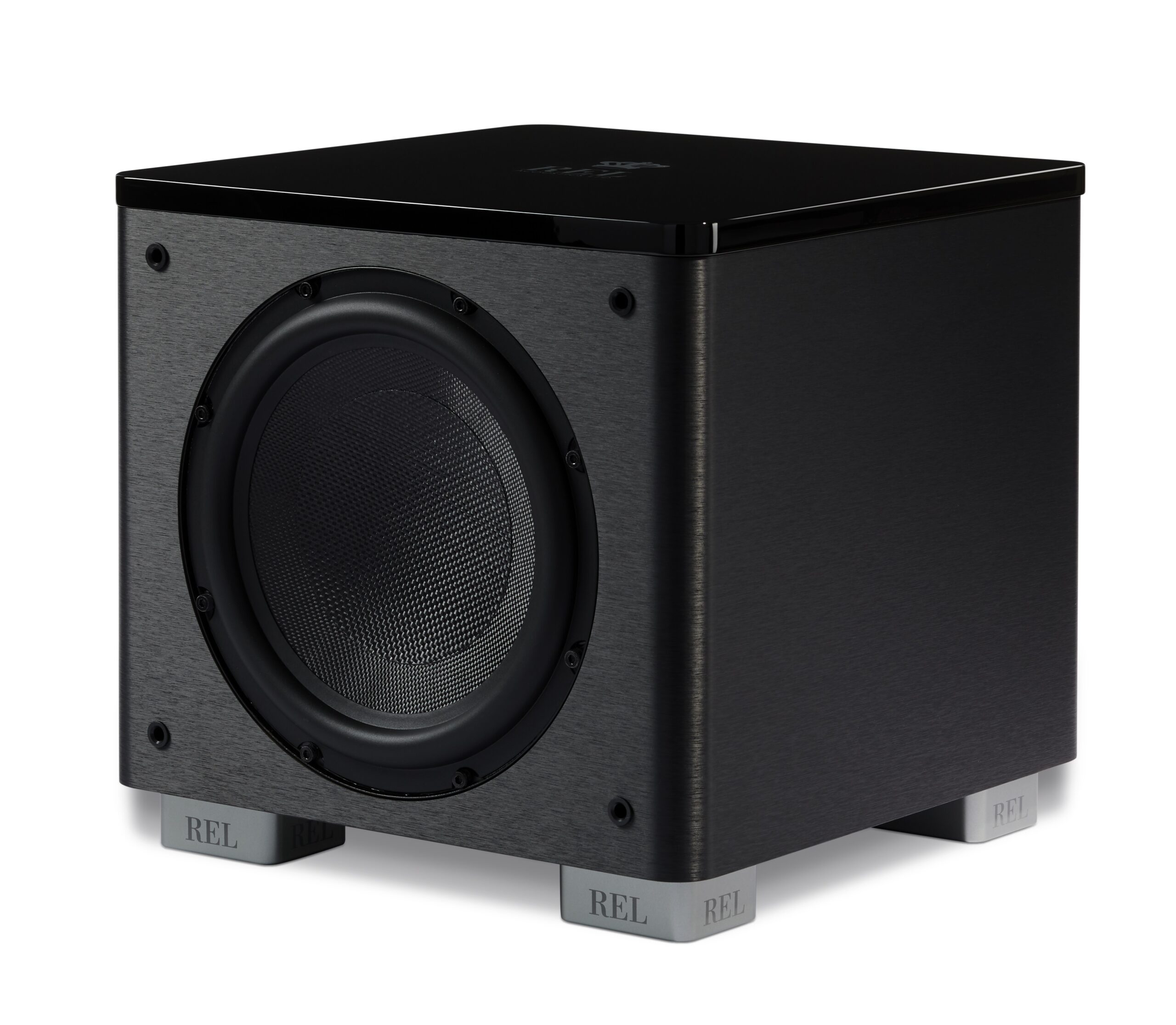 REL Subwoofer HT/1003 MKII 300 Watt RMS Klasse-D, 24Hz -6dB, 10” CarbonGlas woofer in hoogglans zwart of wit - Afbeelding 2