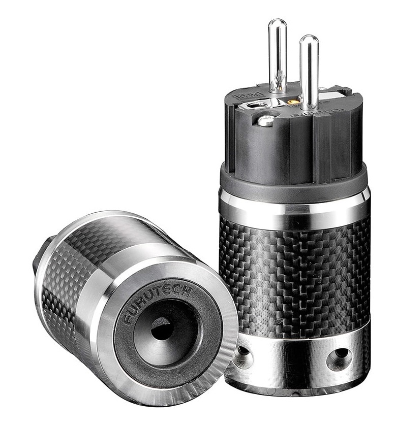 Furutech FI-E50 (R) Rhodium - Schuko netstekker van Ø6mm tot Ø20mm