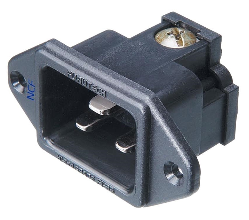 Furutech FI-33 NCF (R) Rhodium met ceramische nano-deeltjes -Chassisdeel IEC C20 Male 20A per stuk