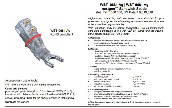 WBT-0661 AG (zilver) - Sandwich spade 6,0 mm max. 10 mm² 7 AWG per 4 stuks in showcase - Afbeelding 5