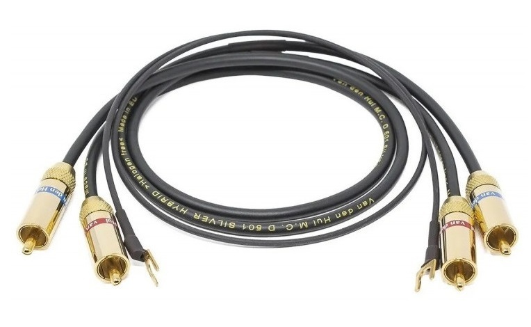 Van den Hul phono-kabel D-501 Silver Hybrid als RCA, XLR of DIN-SME vanaf 1,0 meter