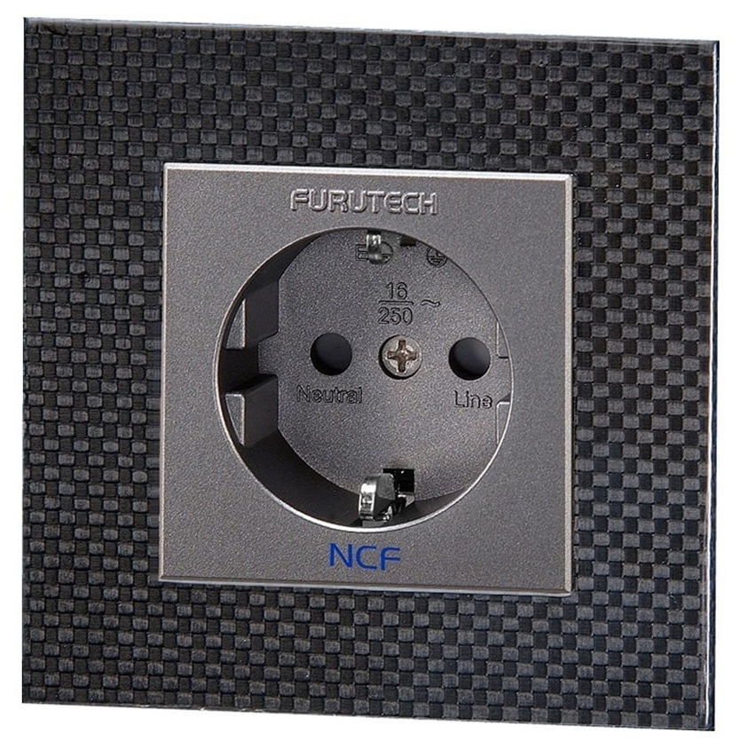 Furutech FT-SWS NCF (R) Rhodium wandcontactdoos schuko per stuk