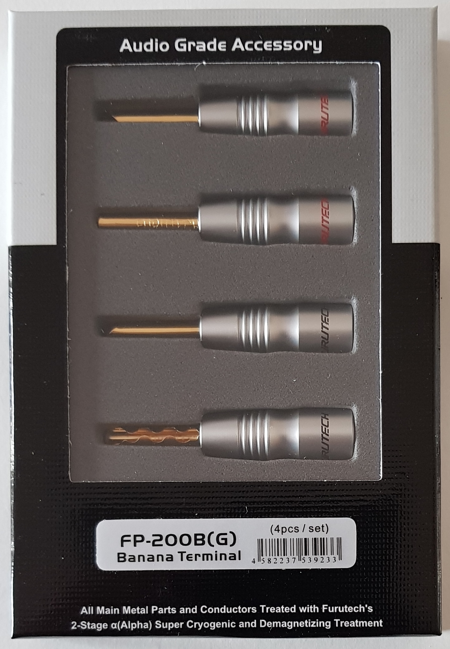 Furutech FP-200B (G) Gold banaanplug schroefmontage tot Ø5mm per set 4 stuks - Afbeelding 4