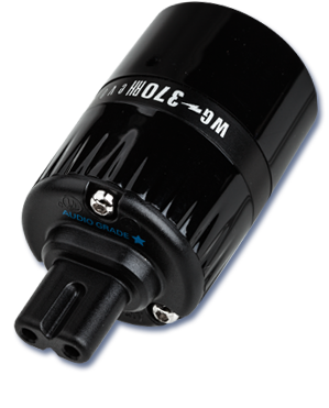 WattGate 370 Evolution (RH) Rhodium uitgevoerd in zwart - IEC C7 netstekker 2,5A