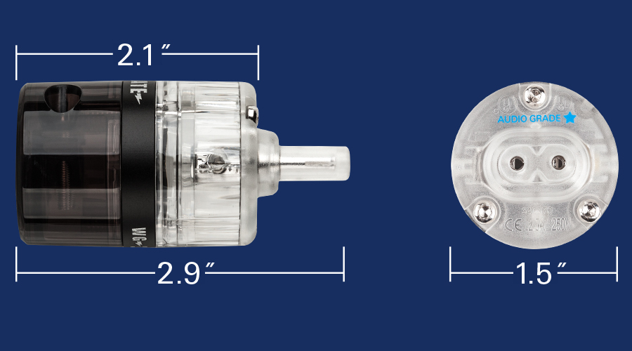 WattGate 370 Evolution (RH) Rhodium uitgevoerd in zwart - IEC C7 netstekker 2,5A - Afbeelding 7