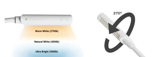 Uberlight Flex 3100 TL flexibele LED-verlichting voor audiorack of platenspeler uitgevoerd in wit - Afbeelding 11