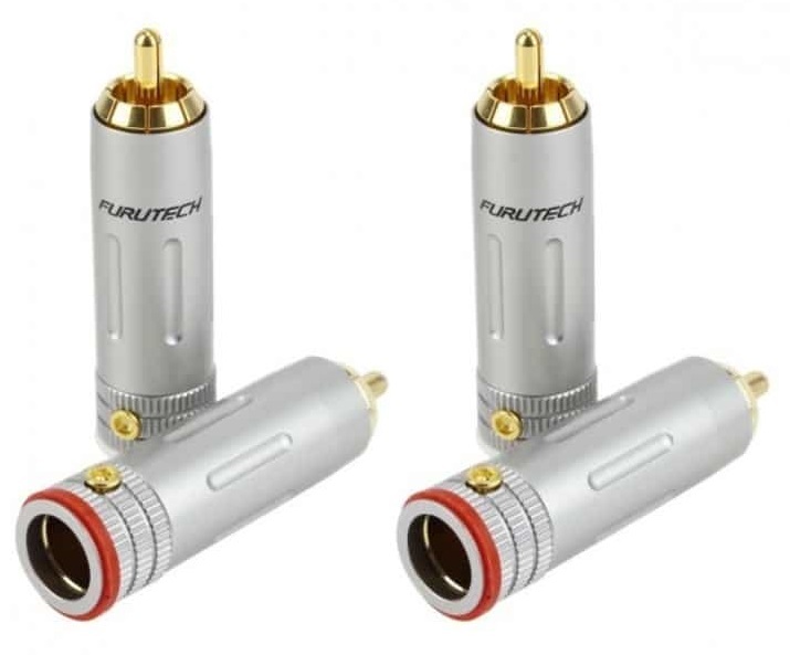Furutech FP-160 (G) Gold plated 24K Ø9,3 mm RCA connector tot Ø9,3mm per set 4 stuks - Afbeelding 4