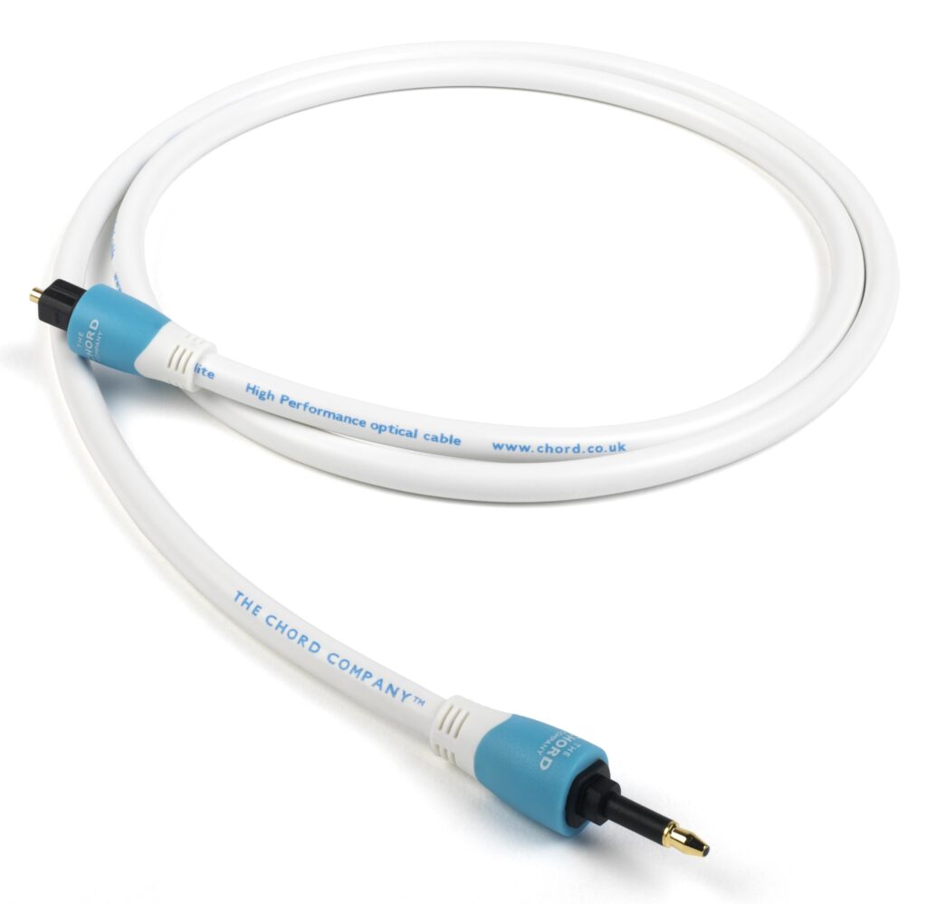 Chord Company C-Lite Mini-Toslink to Mini-Toslink of Mini-Toslink to Toslink optische kabel voor draagbare apparatuur of Chromecast vanaf 0,15 meter