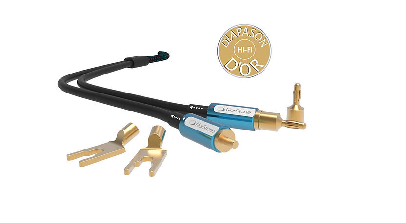 NorStone Skye luidsprekerkabel 99.999% OFC TC koper met 24K vergulde connectoren stereoset 2 stuks 3,0 meter - Afbeelding 4
