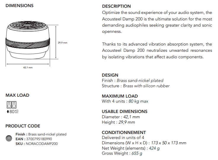 NorStone Acoustic Damp 200 trillingsabsorberende demper tot 80 kg 42,1 mm x 29,9 mm per set 4 stuks - Afbeelding 7