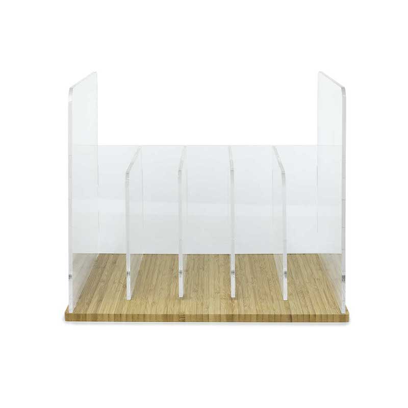 NorStone Vinyl LP Rack versterkt plexiglas en bamboo 325 x 262 x 325 mm (W x H x D) per stuk - Afbeelding 4