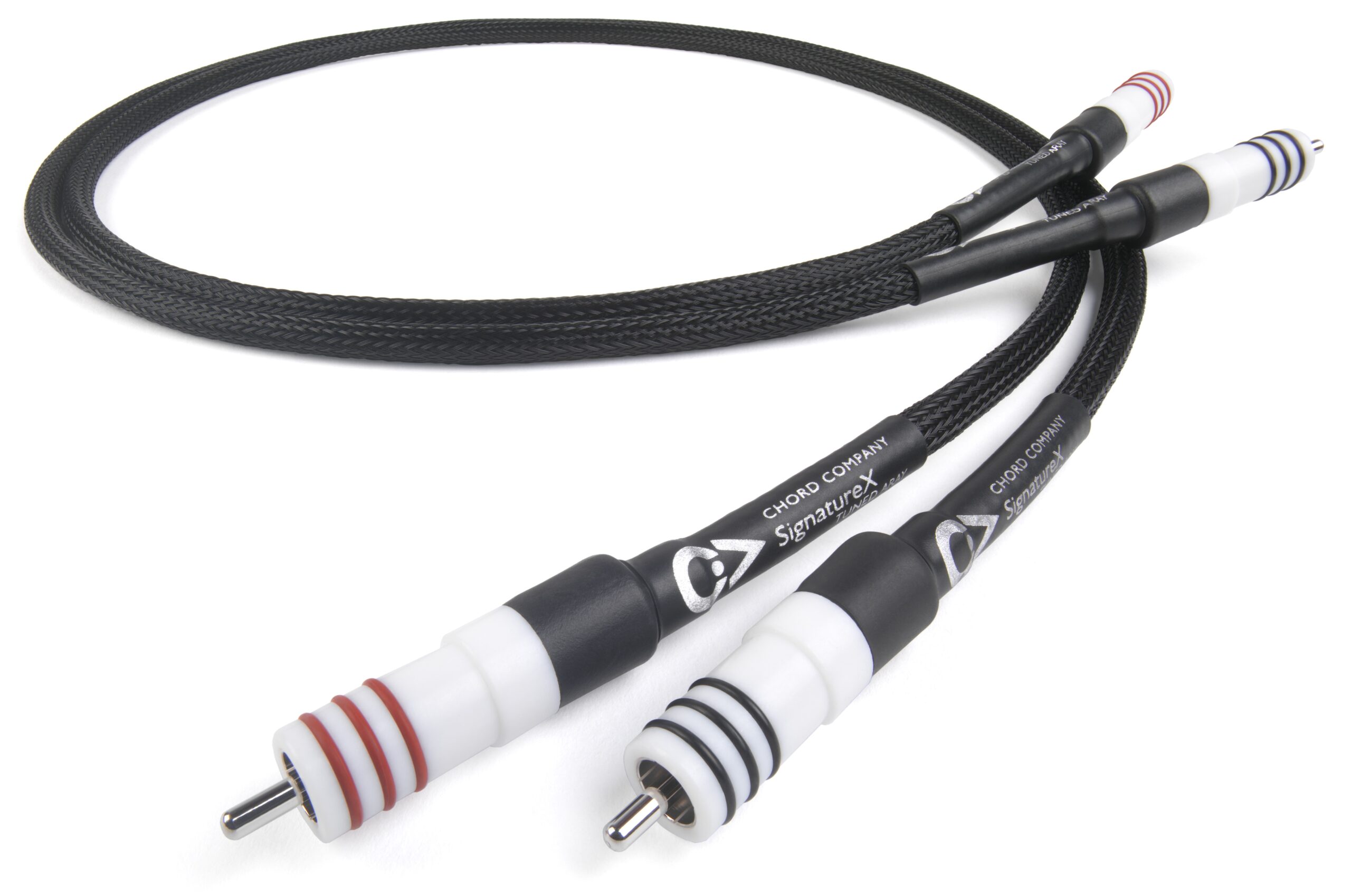 Chord Company Signature X Tuned ARAY Analogue high end RCA Interlink verzilverde geleiders stereoset 2 stuks vanaf 1,0 meter - Afbeelding 2