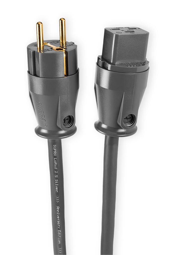 Supra LoRad 2.5 SPC afgeschermde voedingskabel 3 x 2,5 mm2 AWG 13 verzilverd koper als IEC C13-10A of C19-16A vanaf 1,0 meter - Afbeelding 4