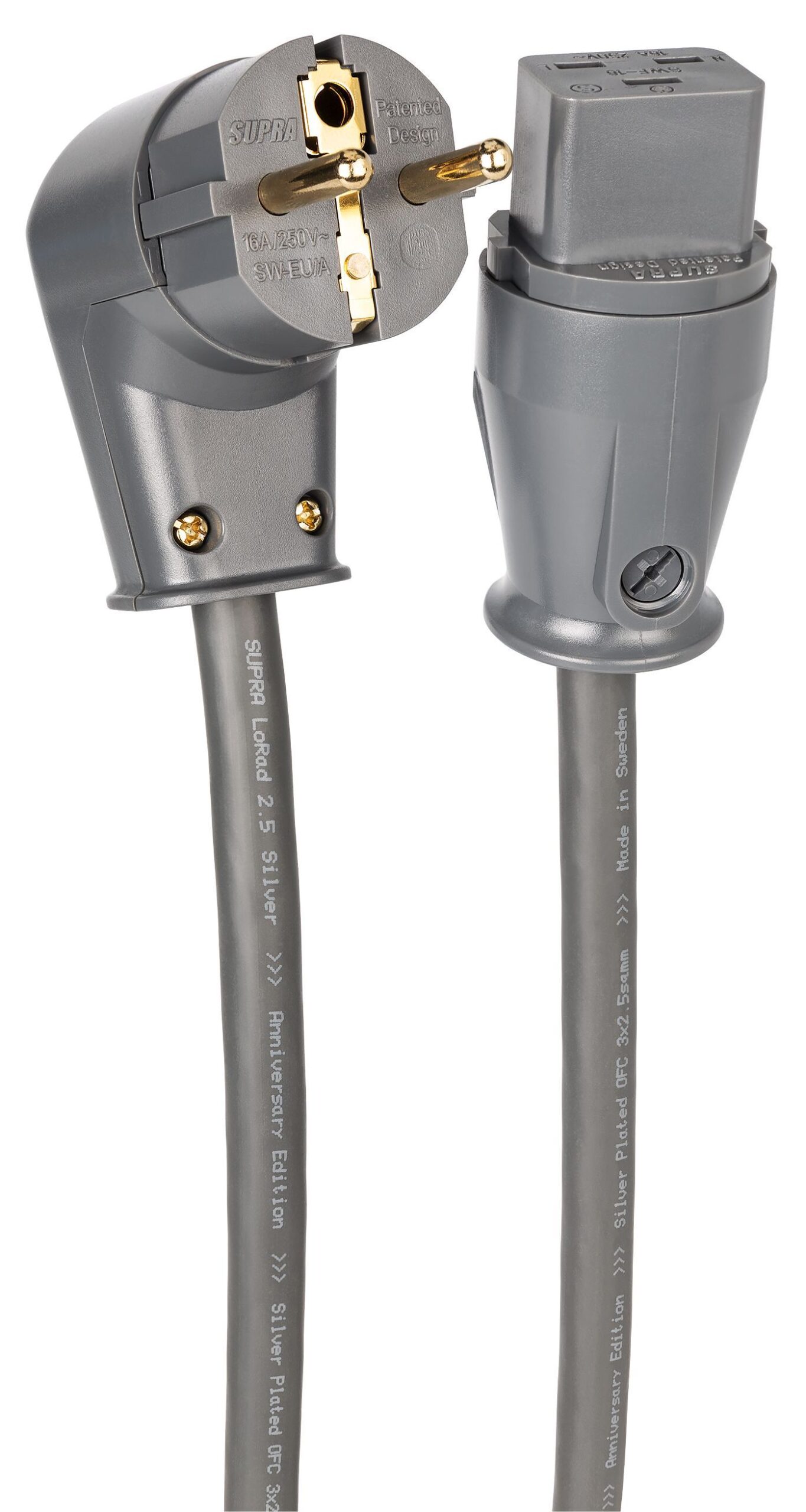 Supra LoRad 2.5 SPC afgeschermde voedingskabel 3 x 2,5 mm2 AWG 13 verzilverd koper als IEC C13-10A of C19-16A vanaf 1,0 meter - Afbeelding 13