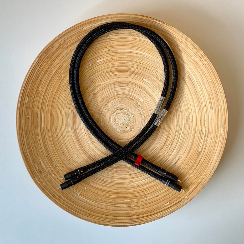 IKIGAI Audio KANGAI Analoge RCA interlink puur zilveren 5N en 24-karaats gouden monokristal geleiders stereoset 2 stuks vanaf 0,75 meter