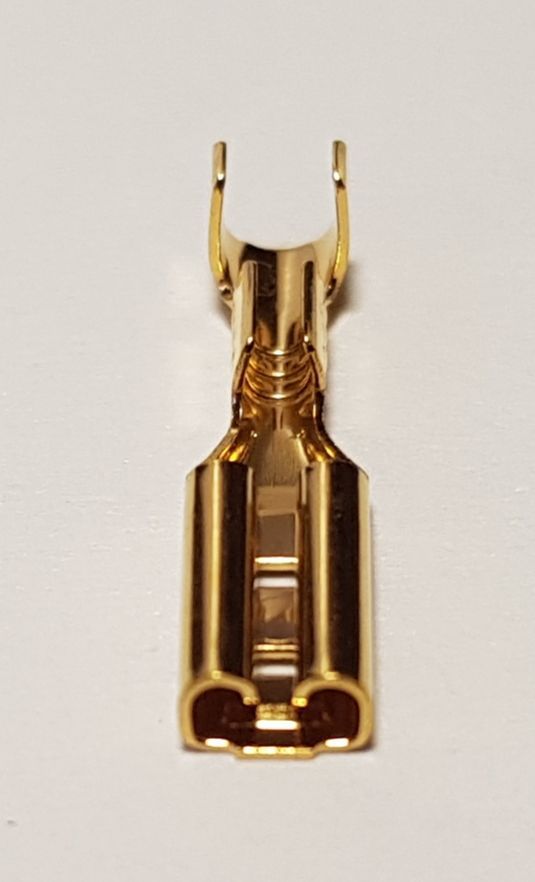 WBT 0657 Platte opsteek kabelschoen verguld koper 2,8mm per 4 stuks - Afbeelding 5