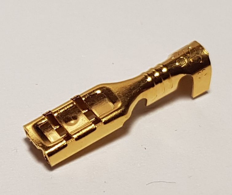 WBT 0657 Platte opsteek kabelschoen verguld koper 2,8mm per 4 stuks - Afbeelding 4