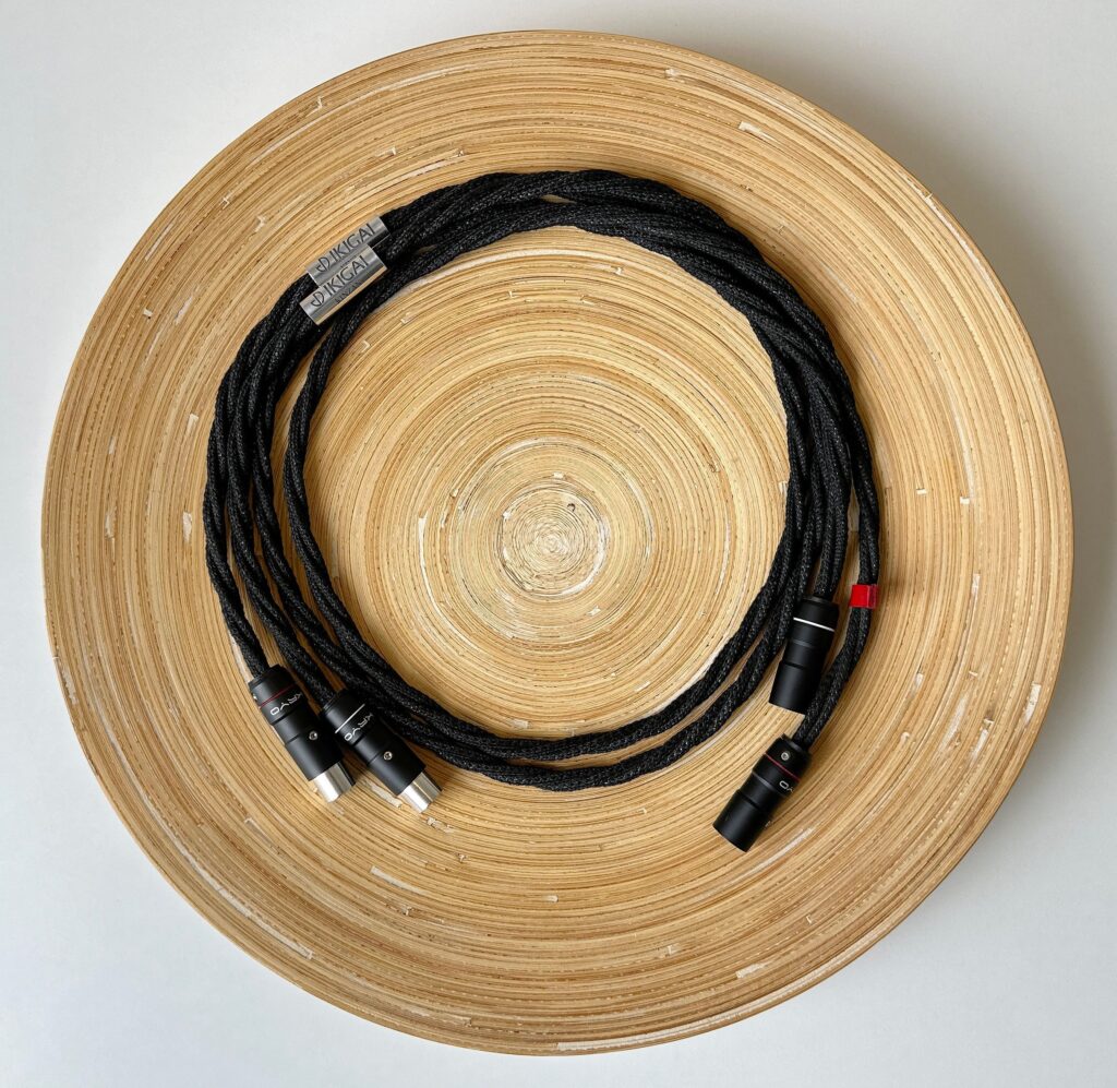 IKIGAI Audio KINZAN Analoge gebalanceerde XLR interlink puur zilveren 5N en 25% new generation 24-karaats gouden monokristal geleiders stereoset 2 stuks vanaf 0,75 meter