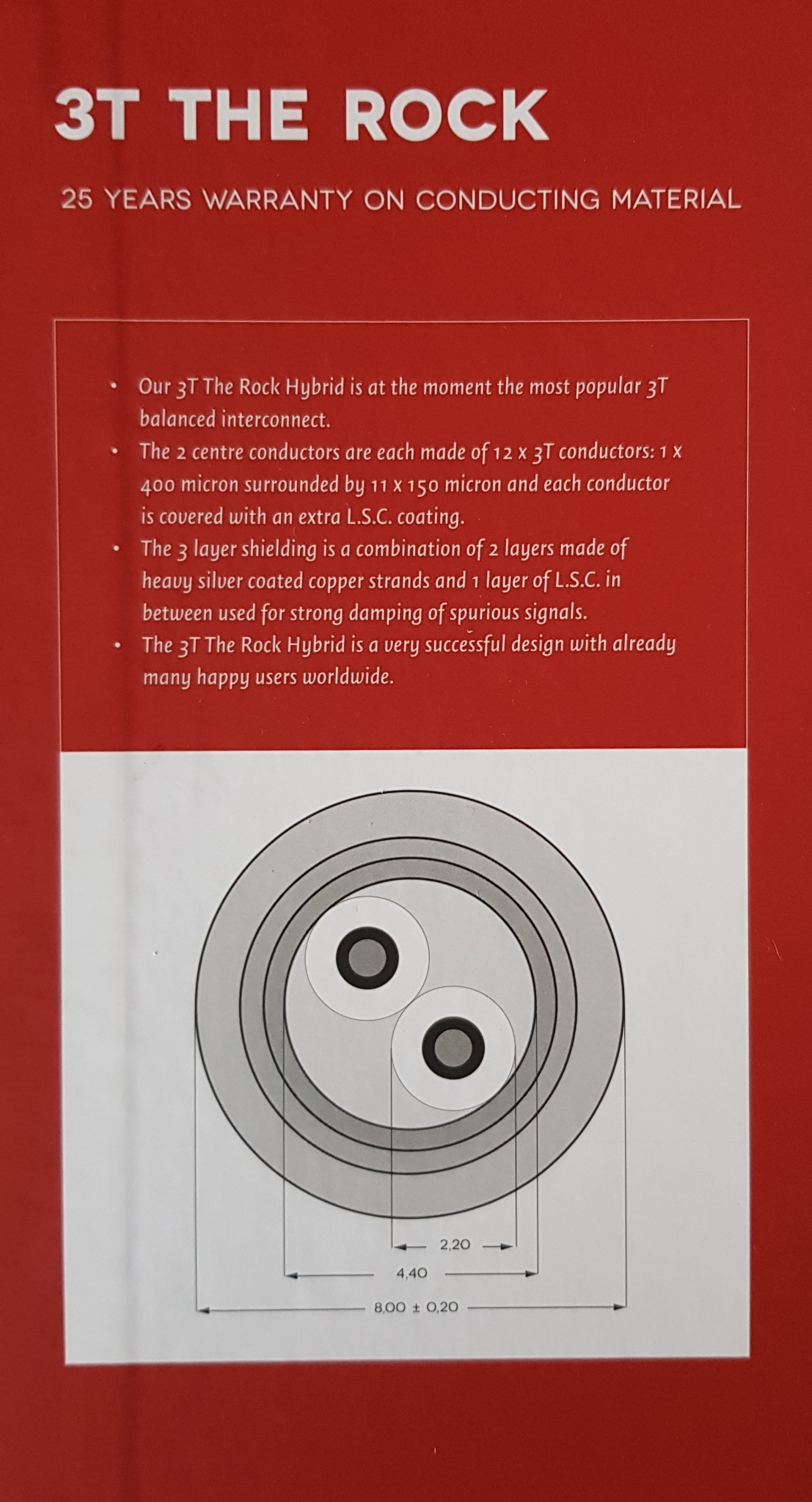Van den Hul The Rock Hybrid 3T RCA Interlink stereoset 2 stuks vanaf 0,8 meter - Afbeelding 5