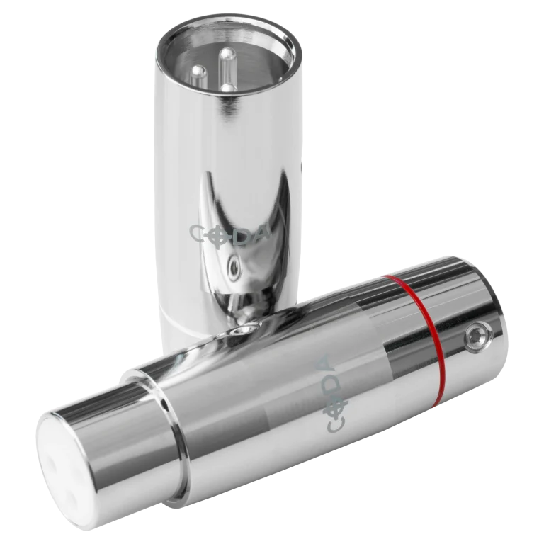 ETI Research CODA Serie massief 99,99% puur zilveren XLR-connector tot Ø12mm per stuk
