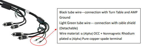 Furutech Project V1-T Tonearm cable silver hybrid Phono kabel 5-pins DIN naar 2 x RCA 1,2 meter - Afbeelding 5