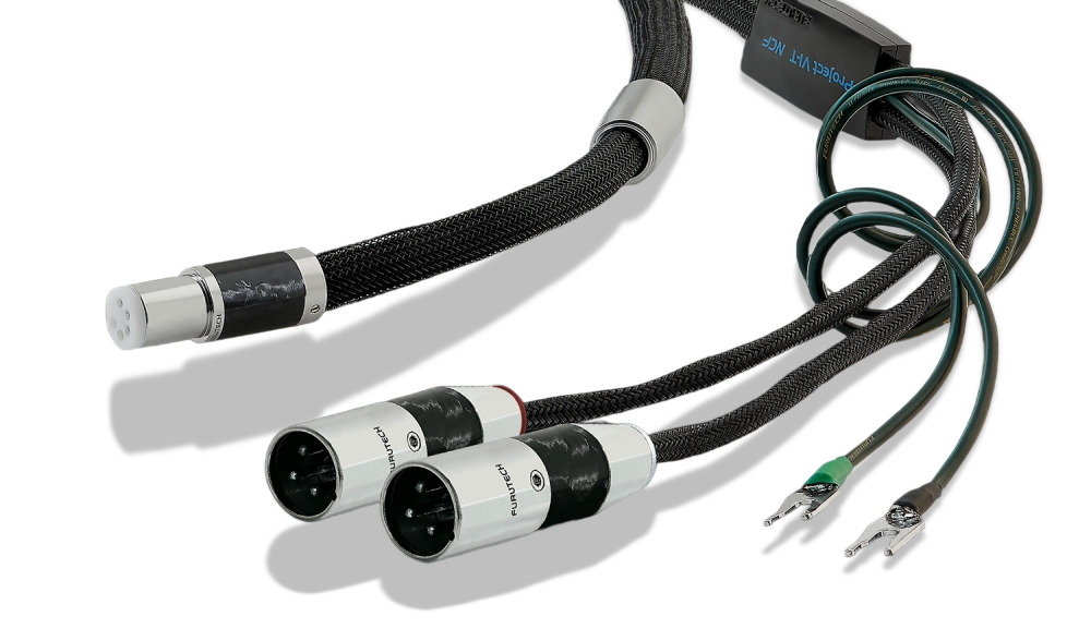 Furutech Project V1-T-XLR Tonearm cable silver hybrid Phono kabel 5-pins DIN naar XLR 1,2 meter