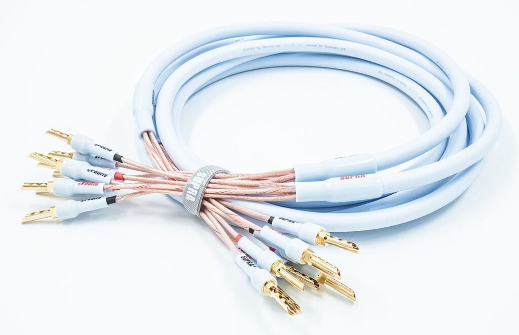 Supra XL Annorum Combicon BI-AMP luidsprekerkabel 2 x 3,2 mm2 AWG15 inclusief verwisselbare vergulde banaanpluggen + spades stereoset 2 stuks vanaf 2,0 meter