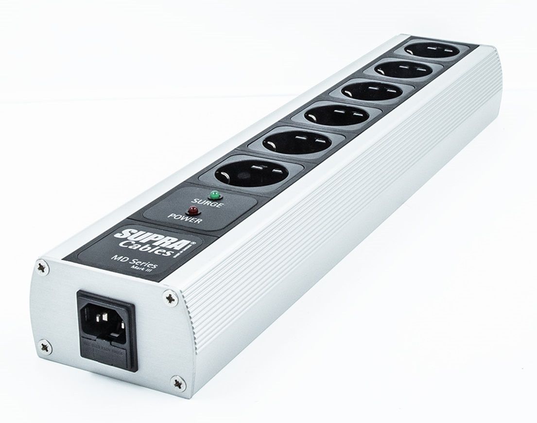 Supra MD 06 EU / SP afgeschermd stekkerblok met Non-Intrusive Filtering (NIF) 6 x schuko met C13 - 10A aansluiting incl. 3-voudige overspanningsbeveiliging - Afbeelding 2