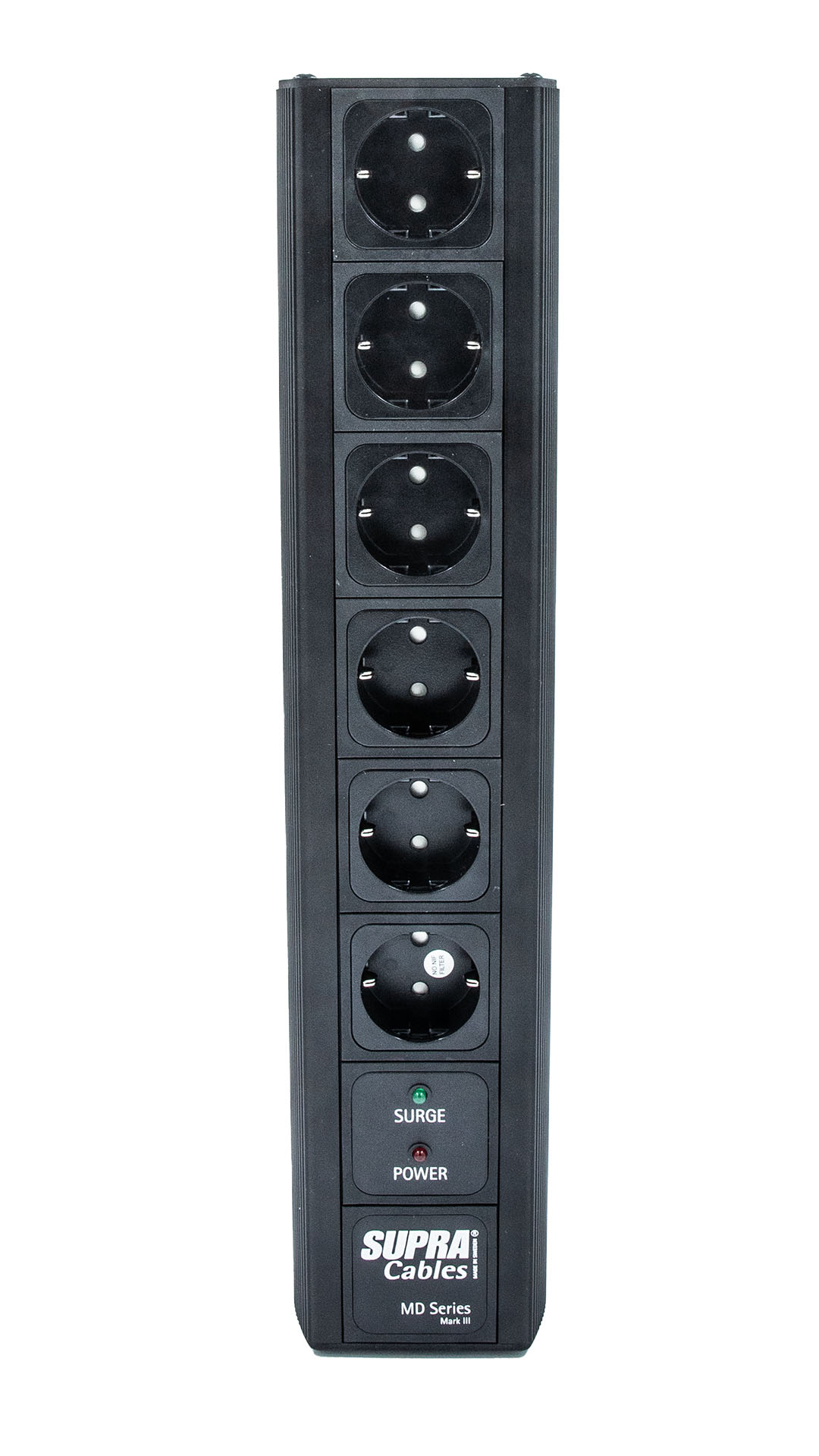 Supra MD 06 EU SPC / SP Black afgeschermd stekkerblok met Non-Intrusive Filtering (NIF) en verzilverde OFC bedrading 6 x schuko met C13 - 10A aansluiting incl. 3-voudige overspanningsbeveiliging - Afbeelding 5