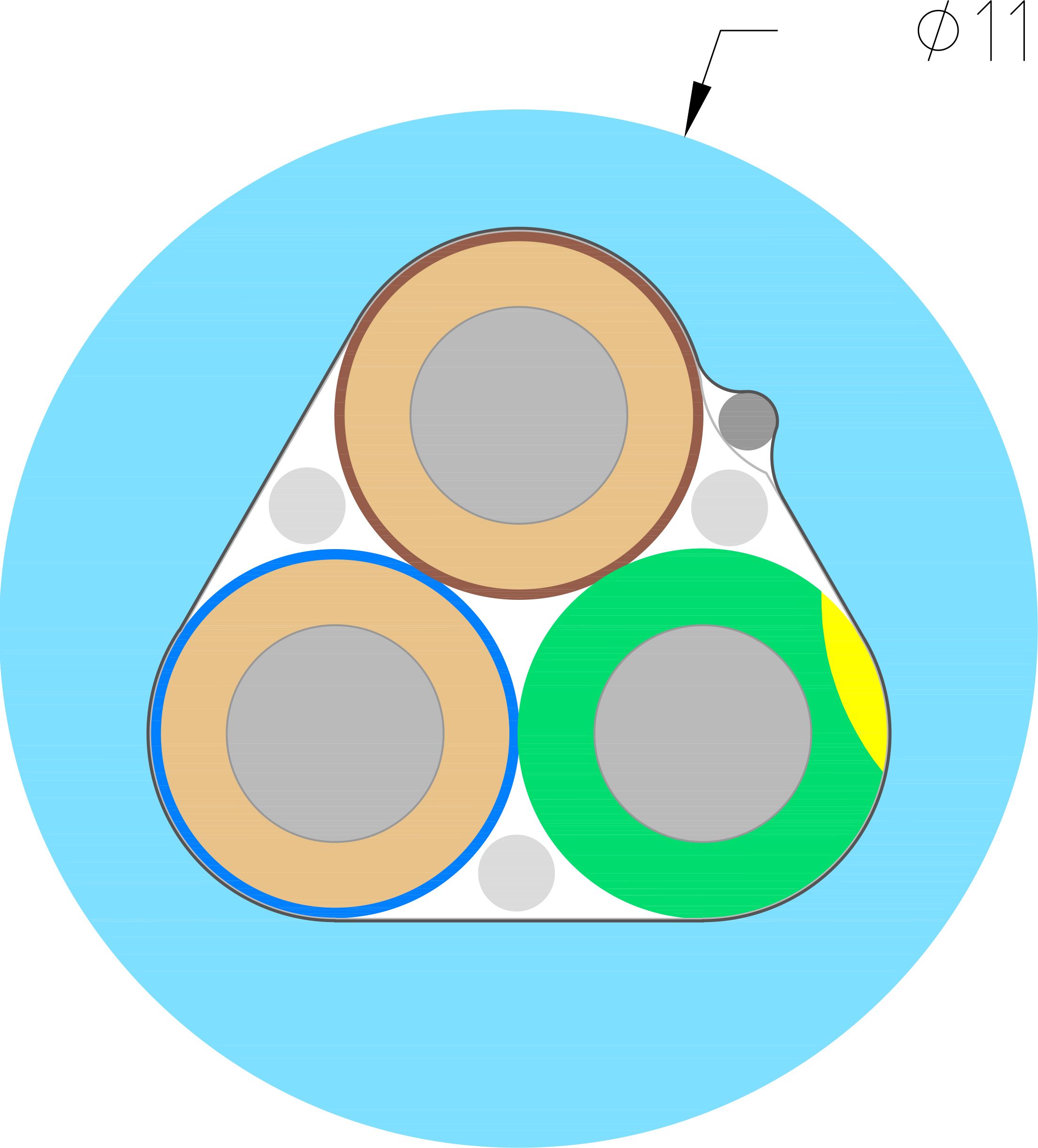 Supra LoRad 2.5 SPC afgeschermde voedingskabel 3 x 2,5 mm2 AWG 13 verzilverde OFC koperen geleiders onafgewerkt per meter - Afbeelding 5
