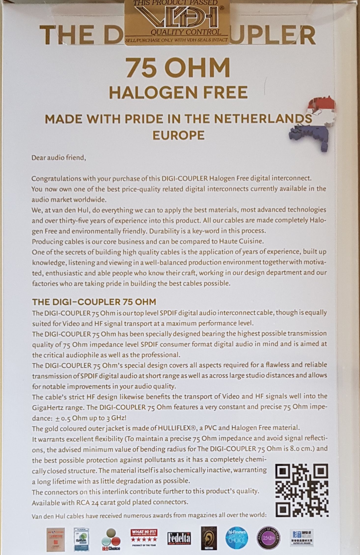 Van den Hul The MC Digi-coupler 75 Ohm digitale BNC coaxiale interconnect single vanaf 0,8 meter - Afbeelding 7