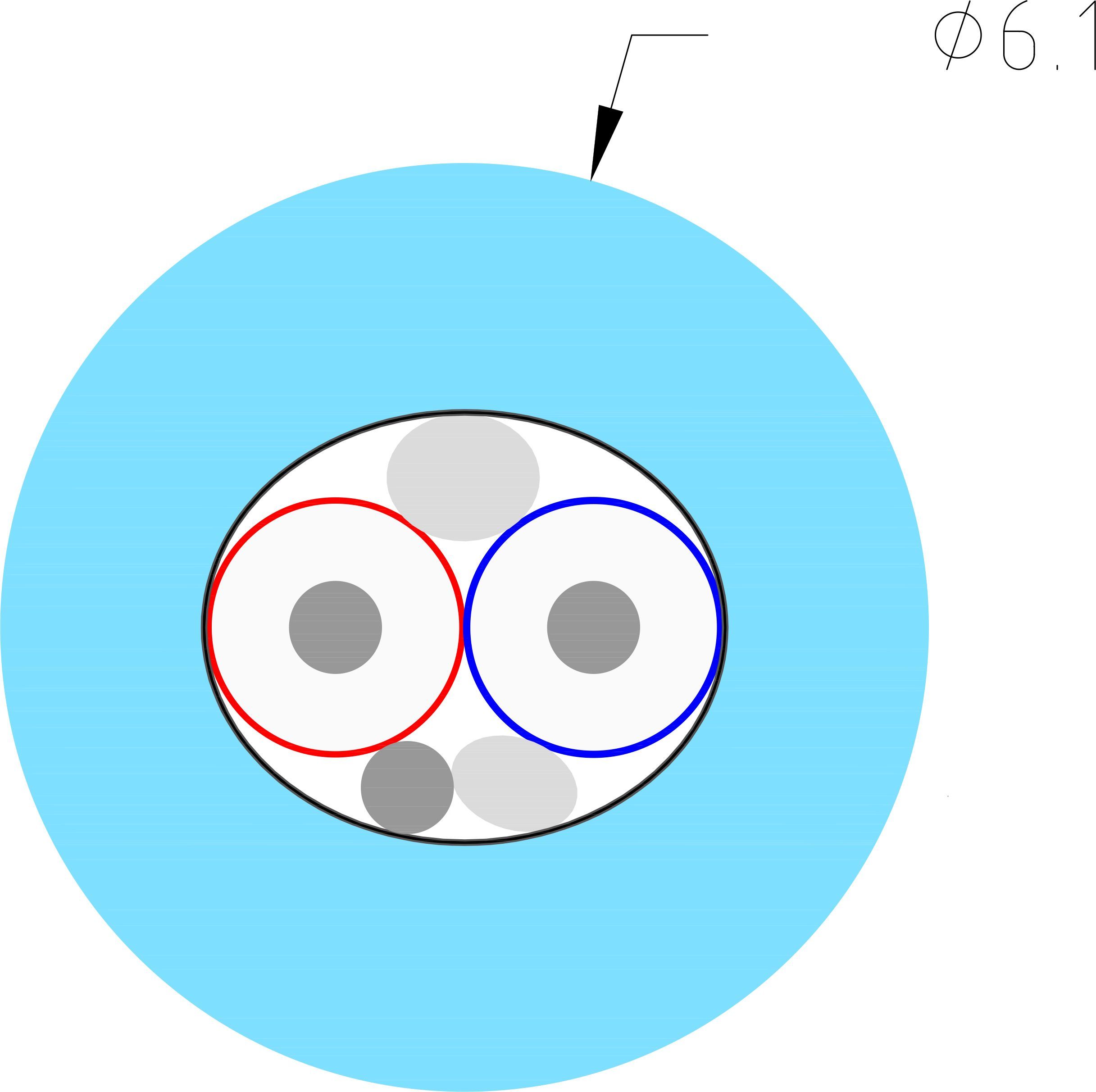 Supra DAC-SC subwooferkabel 1RCA naar 1RCA blauw 1x3x0.24mm2 / AWG 23 met vergulde connectoren en verbeterde afscherming vanaf 2,0 meter - Afbeelding 5