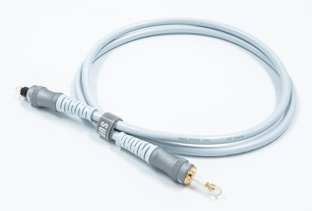 Supra ZAC Mintos Mini-Toslink 3,5 mm to Toslink optische kabel tripple-polished lens en vergulde connectoren vanaf 1,0 meter