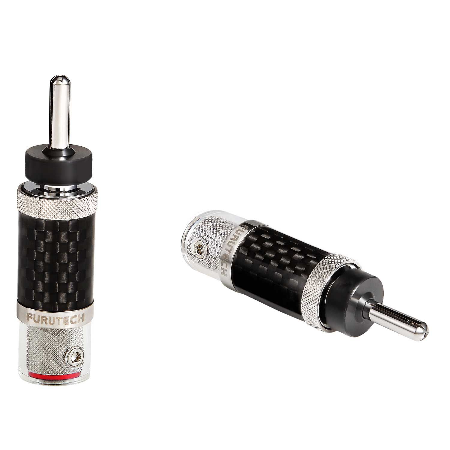 Furutech CF-202-N1 Rhodium banaanplug carbon fiber finish tot Ø5,5mm per paar - Afbeelding 2